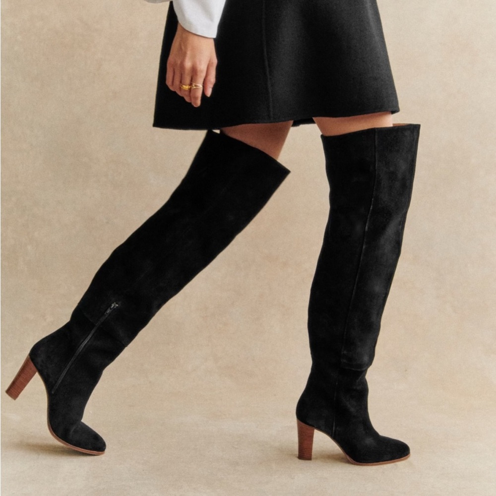 NWT Sezane Anaelle Suede Over-the-Knee Boots